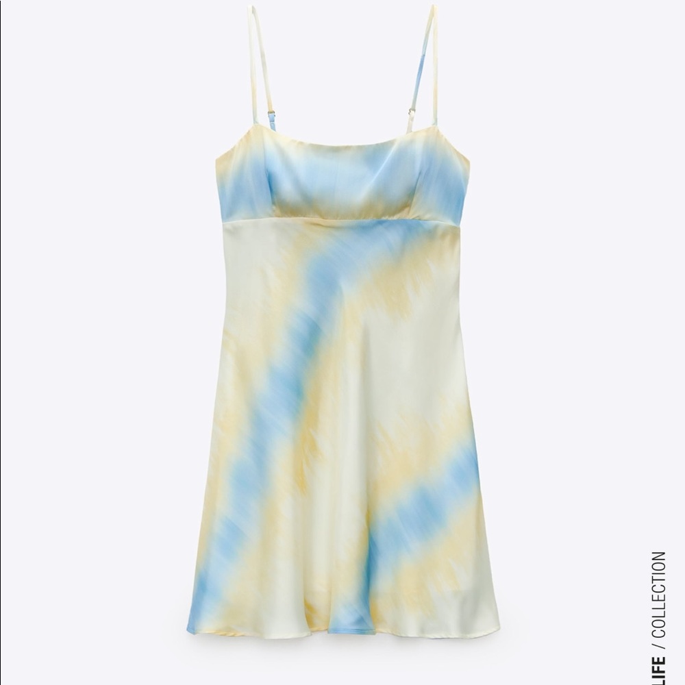 BNWT Zara Tie Dye Satin Dress